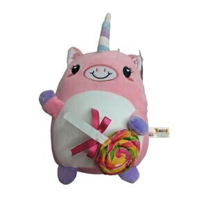 Peek-A-Boo Toys Yummeez 10" Stuffed Plush Purple Unicorn Holding Sucker